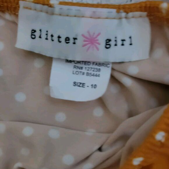 Girls Dress Bundle 2 Soft Orange Dresses Casual And Cute Size 10 Polka Dots - Picture 4 of 6